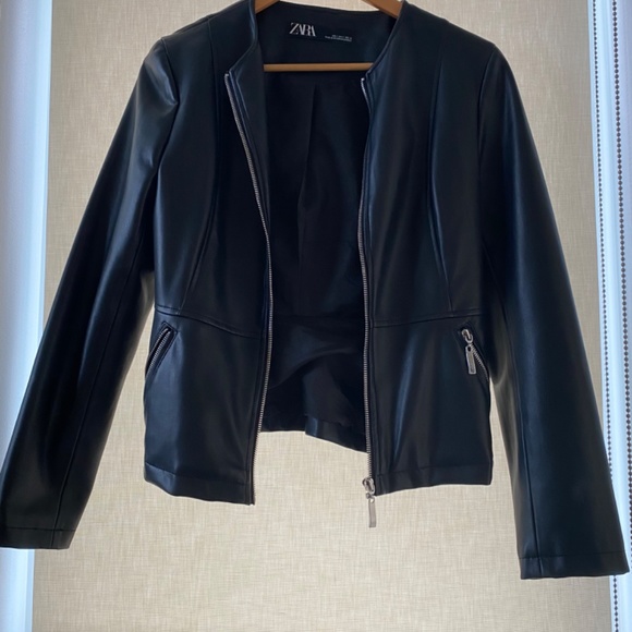 Zara faux leather zipper jacket - Picture 3 of 3